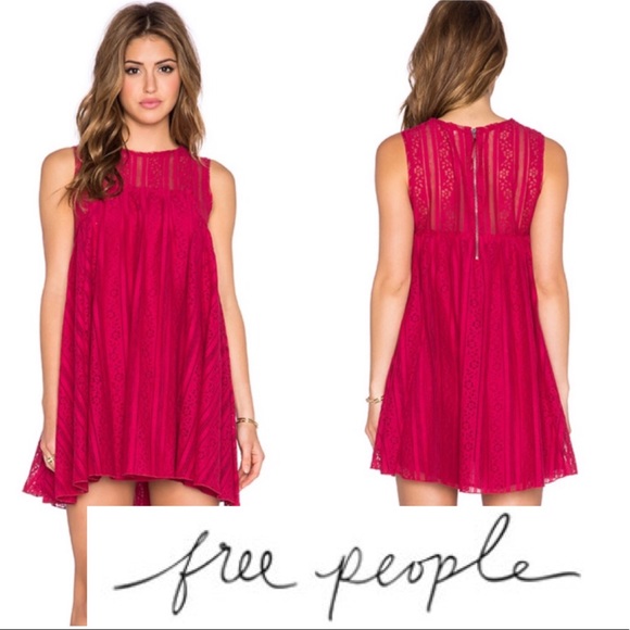 Free People Dresses & Skirts - Free People Tu Es La Sleeveless Lace Mini Dress